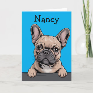 French Bulldog Cute Custom Frenchie Greeting Karte