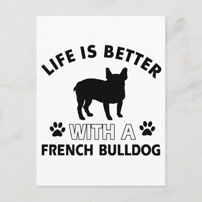 French Bulldog Designs Postkarte (Vorderseite)
