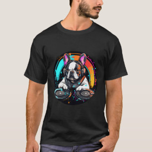 French Bulldog Dj Funny Dog Music T-Shirt