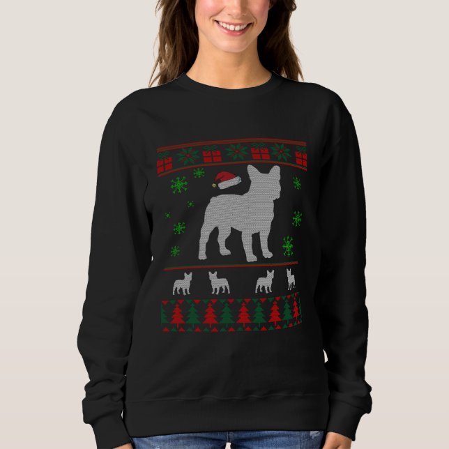 French Bulldog Dog  Christmas Ugly Christmas Sweat (Devant)