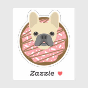 French Bulldog Donut Vinyl Stickers Aufkleber