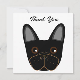 French Bulldog Face Birthday Party Danke Karte