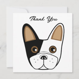French Bulldog Face Birthday Party Danke Karte