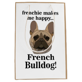 French Bulldog Face Dog Lover Mittlere Geschenktüte