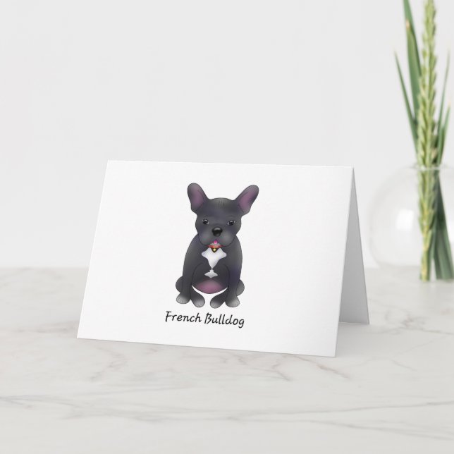 French Bulldog Feiertagskarte (Vorderseite)