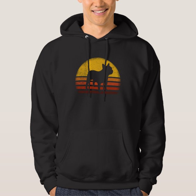 French Bulldog French Bulldog Retro Hoodie (Vorderseite)