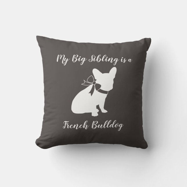 French Bulldog Frenchie Baby SHower Kissen (Vorderseite)