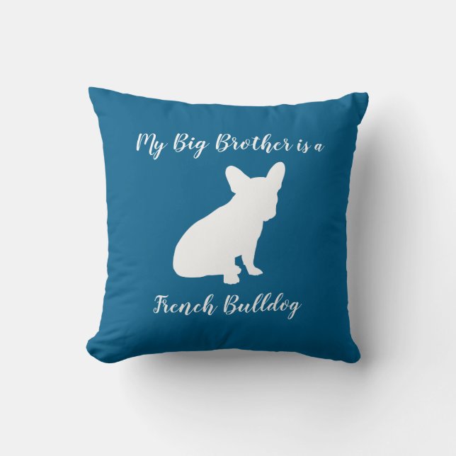 French Bulldog Frenchie Baby SHower Kissen (Vorderseite)