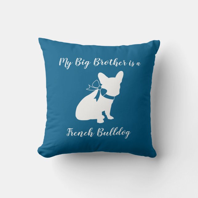 French Bulldog Frenchie Baby SHower Kissen (Vorderseite)