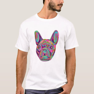 French Bulldog Frenchie Bouledogue Francais Head T-Shirt
