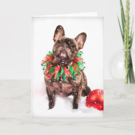 French Bulldog Frenchie Christmas Card Feiertagskarte