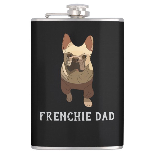 French Bulldog, Frenchie Dad Flachmann (Vorderseite)