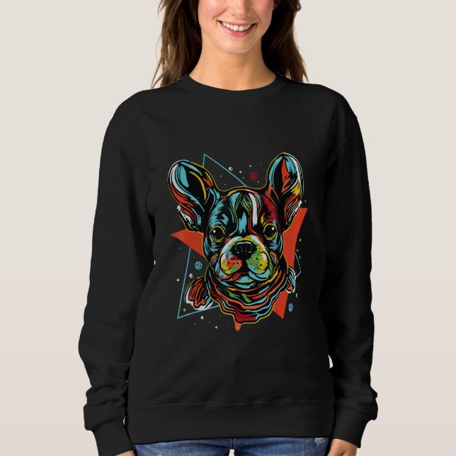 French Bulldog  Frenchie Dog Owner Graffiti Sweatshirt (Vorderseite)