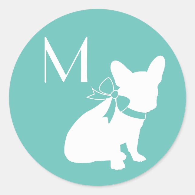 French Bulldog Frenchie Dog Puppy Frenchy Runder Aufkleber (Vorderseite)