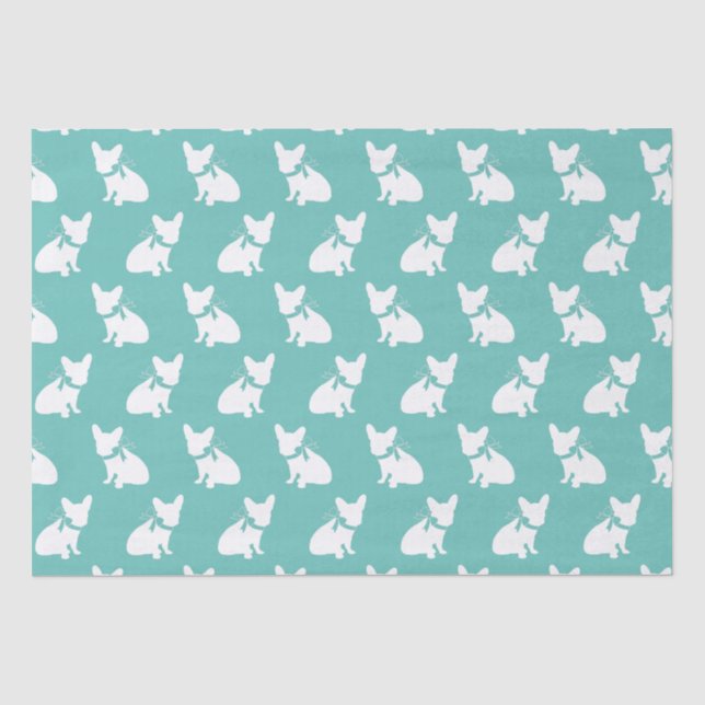 French Bulldog Frenchie Dog Puppy Frenchy Seidenpapier (Vorderseite)