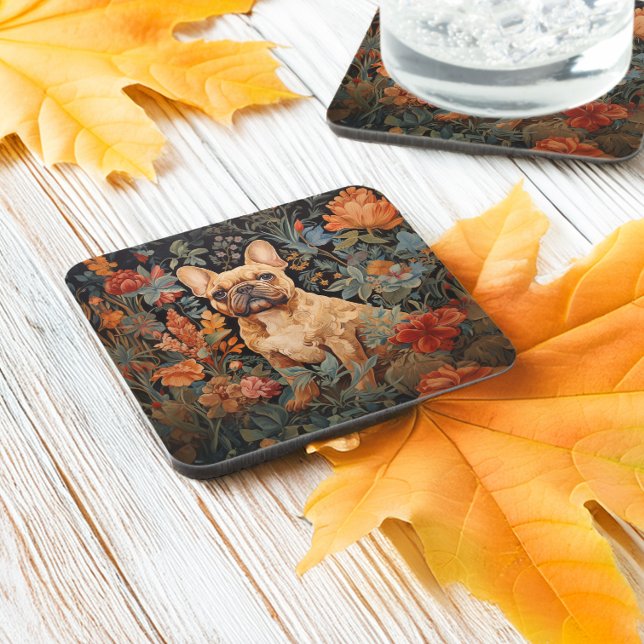 French Bulldog Frenchie Garden Tapestation Geburts Getränkeuntersetzer (Von Creator hochgeladen)