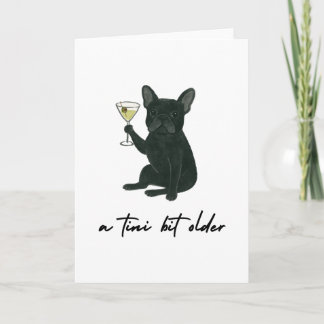 French Bulldog Frenchie Martini Birthday Card Karte