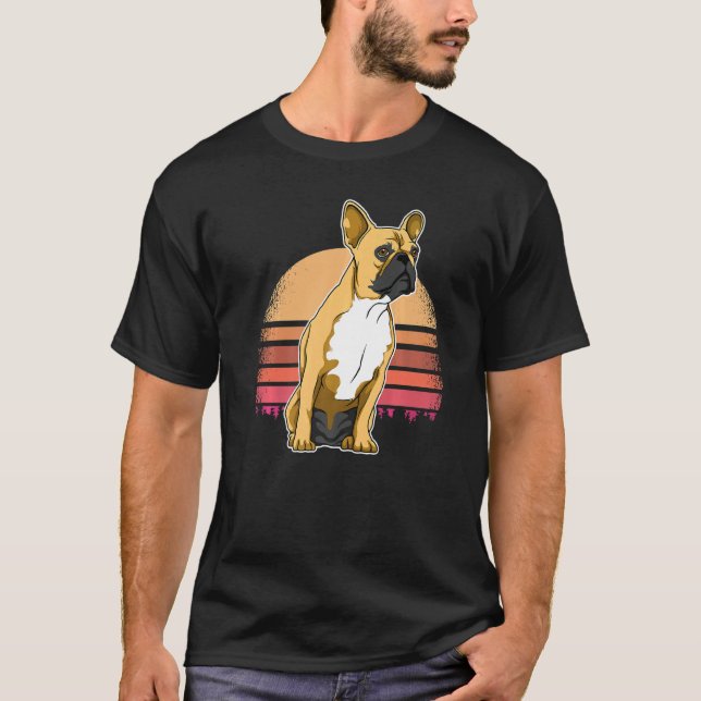 French Bulldog Frenchie Sunset  58 T-Shirt (Vorderseite)