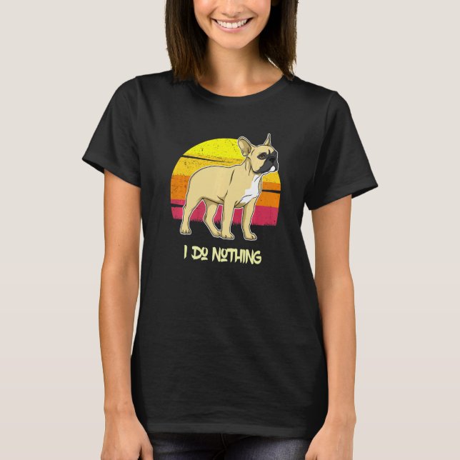 French Bulldog Frenchie Sunset  84 T-Shirt (Vorderseite)