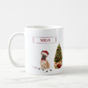 French Bulldog Funny Christmas Dog mit Baum Kaffeetasse
