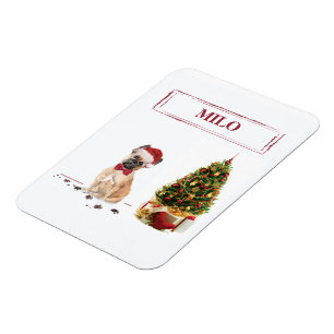 French Bulldog Funny Christmas Dog mit Baum Magnet