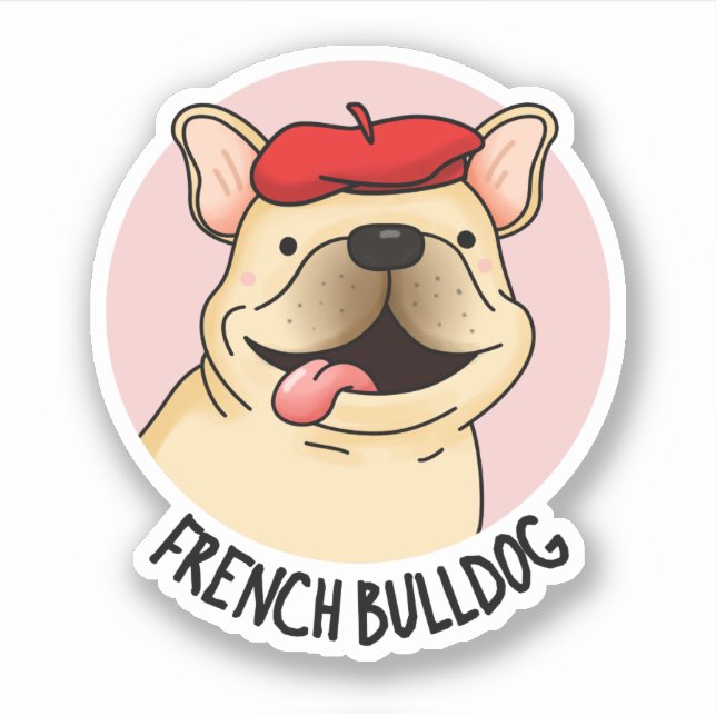 French Bulldog Funny Dog Pub Aufkleber (Vorderseite)