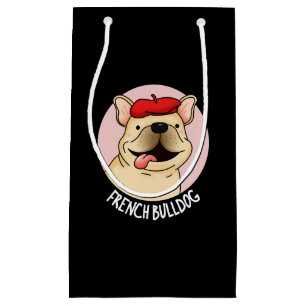 French Bulldog Funny Dog Pun Dark BG Kleine Geschenktüte