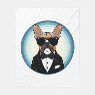 French Bulldog Funny Niedliche Kunst Fleecedecke