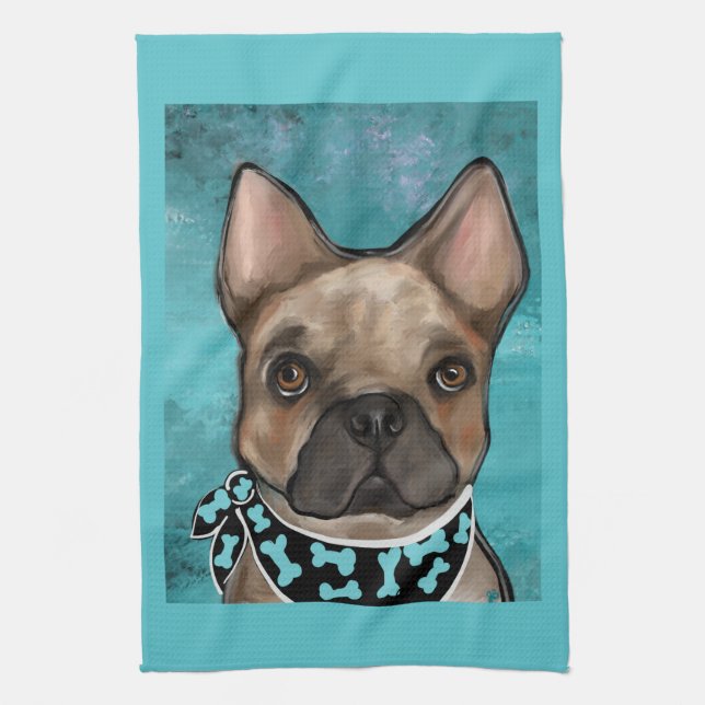 FRENCH BULLDOG GESCHIRRTUCH (Vertikal)