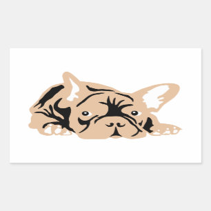French Bulldog Gifts Rechteckiger Aufkleber