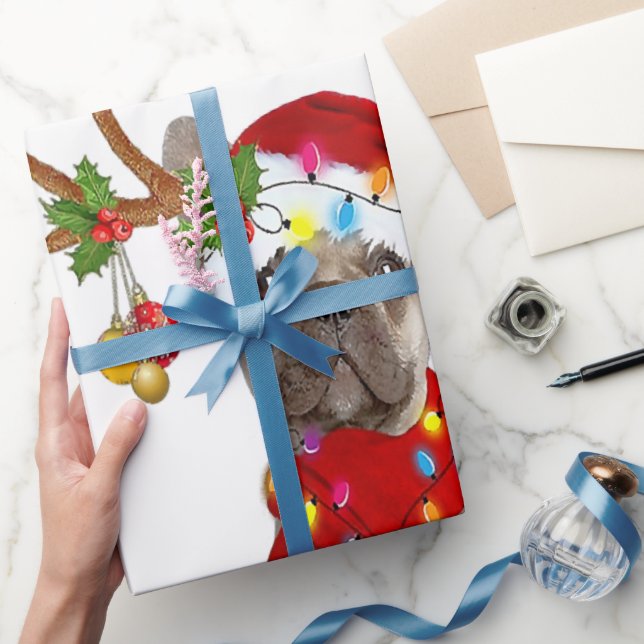 French Bulldog Gorgeous Reindeer Weihnachtsgeschen Geschenkpapier (Schenken)