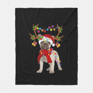 French Bulldog Gorgeous Rentier Weihnachtsbaum Fleecedecke