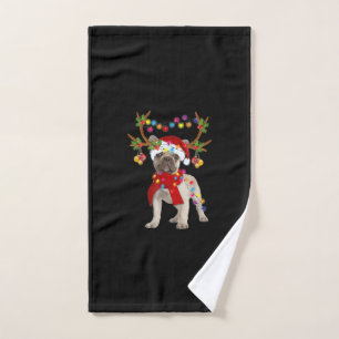 French Bulldog Gorgeous Rentier Weihnachtsbaum Handtuch