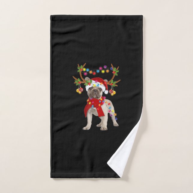 French Bulldog Gorgeous Rentier Weihnachtsbaum Handtuch (Handtuch)