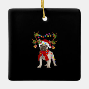 French Bulldog Gorgeous Rentier Weihnachtsbaum Keramikornament
