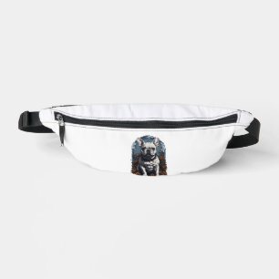 French Bulldog Gothic Floral Bauchtasche