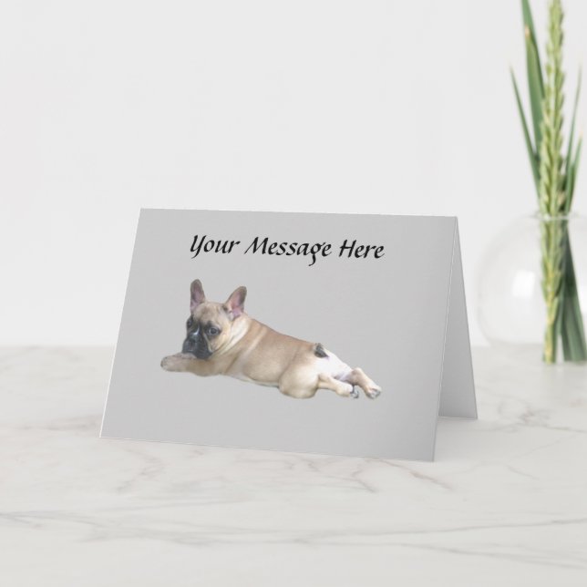French Bulldog Grußkarte Feiertagskarte (Vorderseite)