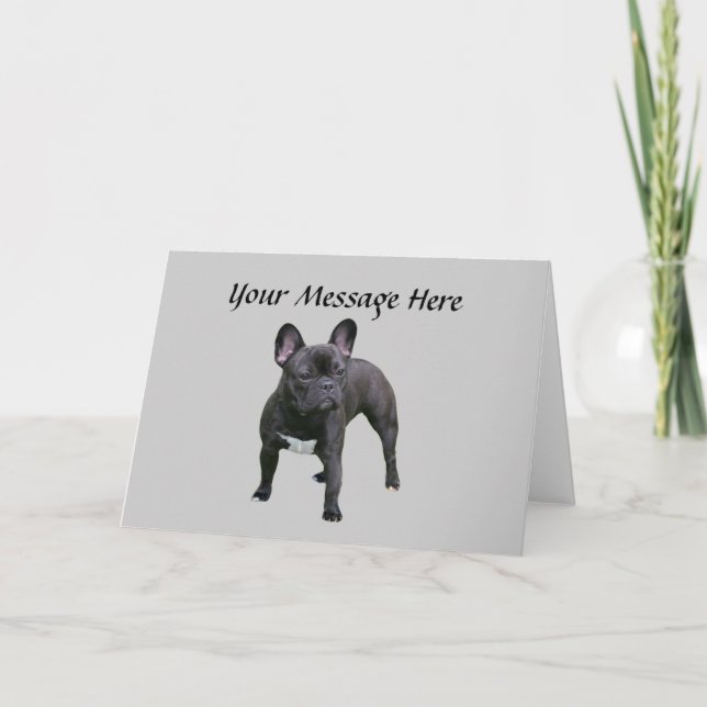 French Bulldog Grußkarte Feiertagskarte (Vorderseite)