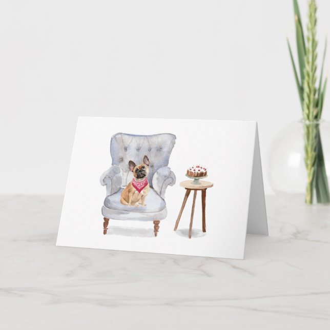 French Bulldog Grußkarte Geburtstagskarte Karte (Vorderseite)