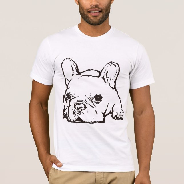 French Bulldog Handwritten Illustration Tshirt (Vorderseite)