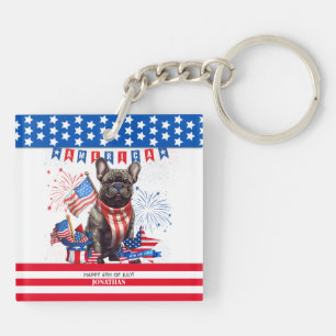 French Bulldog Happy 4 juillet Amérique patriotiqu