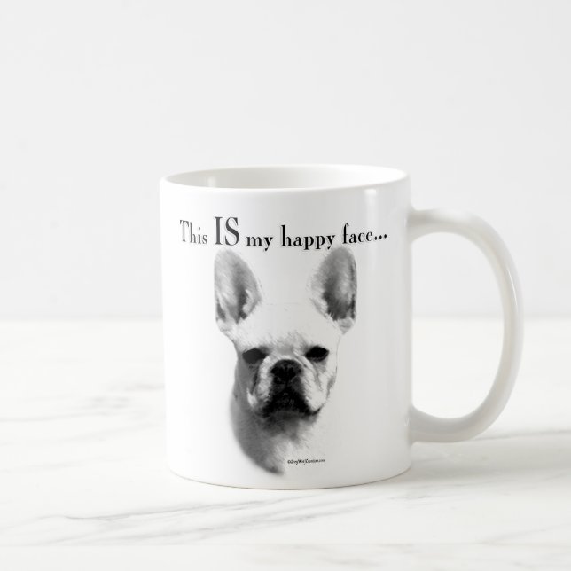 French Bulldog Happy Face Kaffeetasse (Rechts)