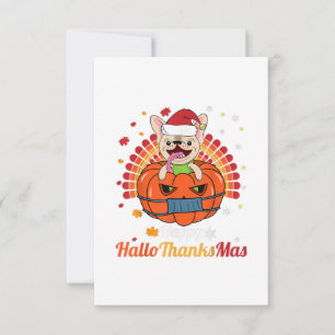 French Bulldog Happy HalloDankeMas 2020 Niedlicher RSVP Karte