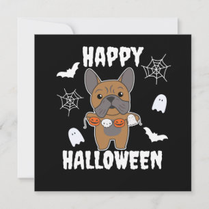 French Bulldog Happy Halloween Hunde Kostüm Einladung