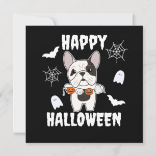 French Bulldog Happy Halloween Hunde Kostüm Einladung