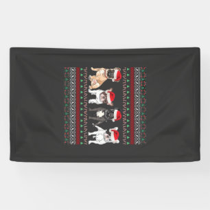 French Bulldog hässlicher Weihnachtspullover Essen Banner