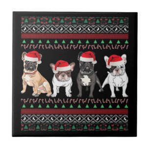 French Bulldog hässlicher Weihnachtspullover Essen Fliese