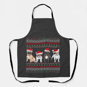French Bulldog hässlicher Weihnachtspullover Essen Schürze