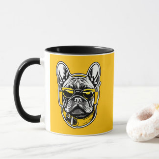French Bulldog Headphones Tasse