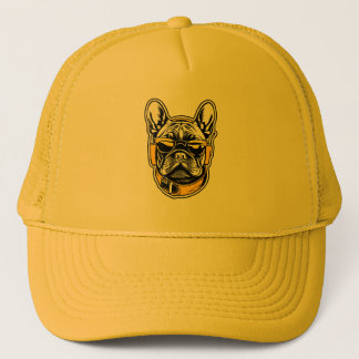 French Bulldog Headphones Truckerkappe